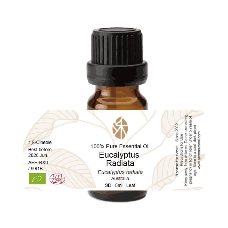 沐禾芳療 AromaHarvest 台灣唯一 Ecocert 完全有機認證 療效實證資料庫的精油品牌_澳洲尤加利精油 Eucalyptus Radiata